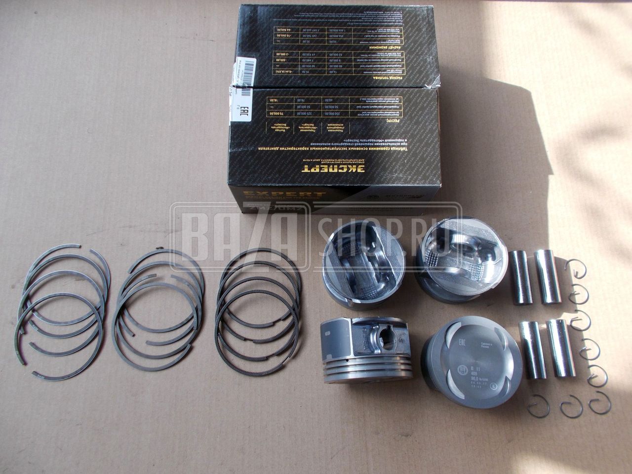 Группа поршневая дв.409 96,0 УАЗ "Эксперт" (Кострома) с пальцами и кольцами (ГРУППА В) / 409-1004018-АР_В (ГРУППА В)