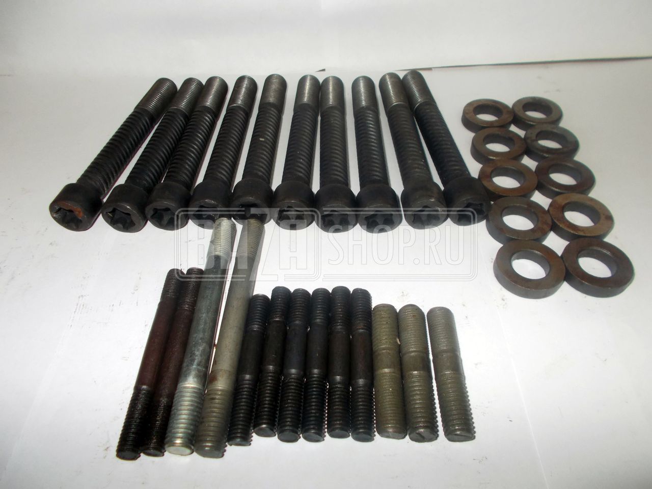 Комплект крепежа головки блока УАЗ 409, ГАЗ 405 дв. ЕВРО-2 (БОЛТЫ, ШПИЛЬКИ, ШАЙБЫ) ("ЗМЗ") / 406.3906574