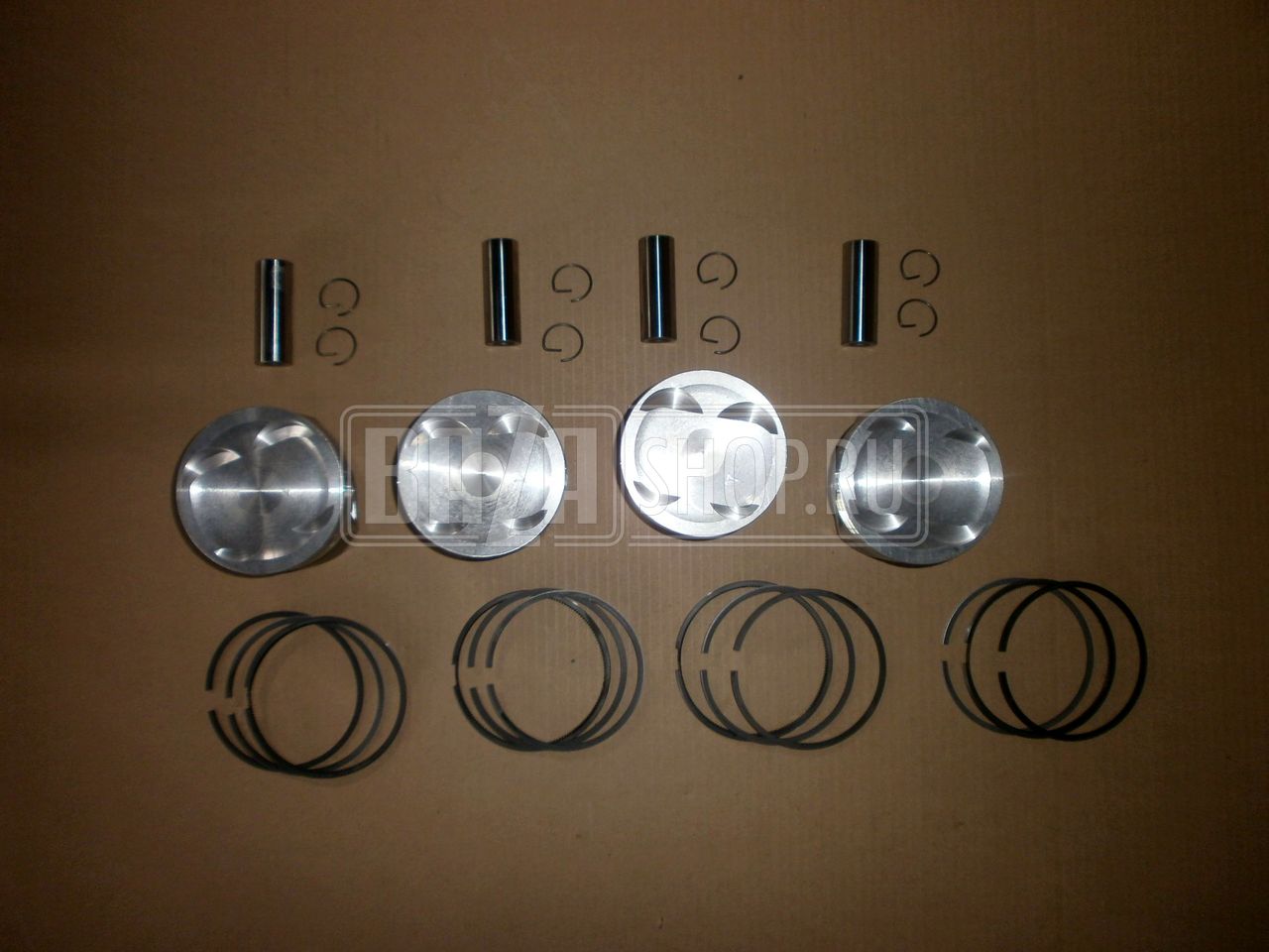 Группа поршневая дв.405 96,0 ГАЗ "ЗМЗ" ПРОФЕССИОНАЛЬНАЯ с пальцами и кольцами (ГРУППА Б/B) (в уп.) / 405.1004018-102-АР/02 (ГРУППА В/Б) (925354)