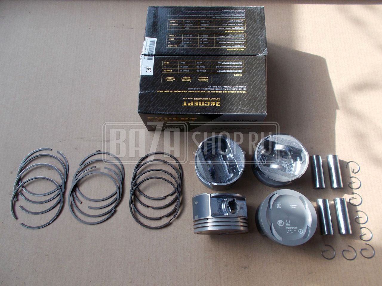 Группа поршневая дв.409 96,0 УАЗ "Эксперт" (Кострома) с пальцами и кольцами (ГРУППА А) / 409-1004018_А АР (ГРУППА А)