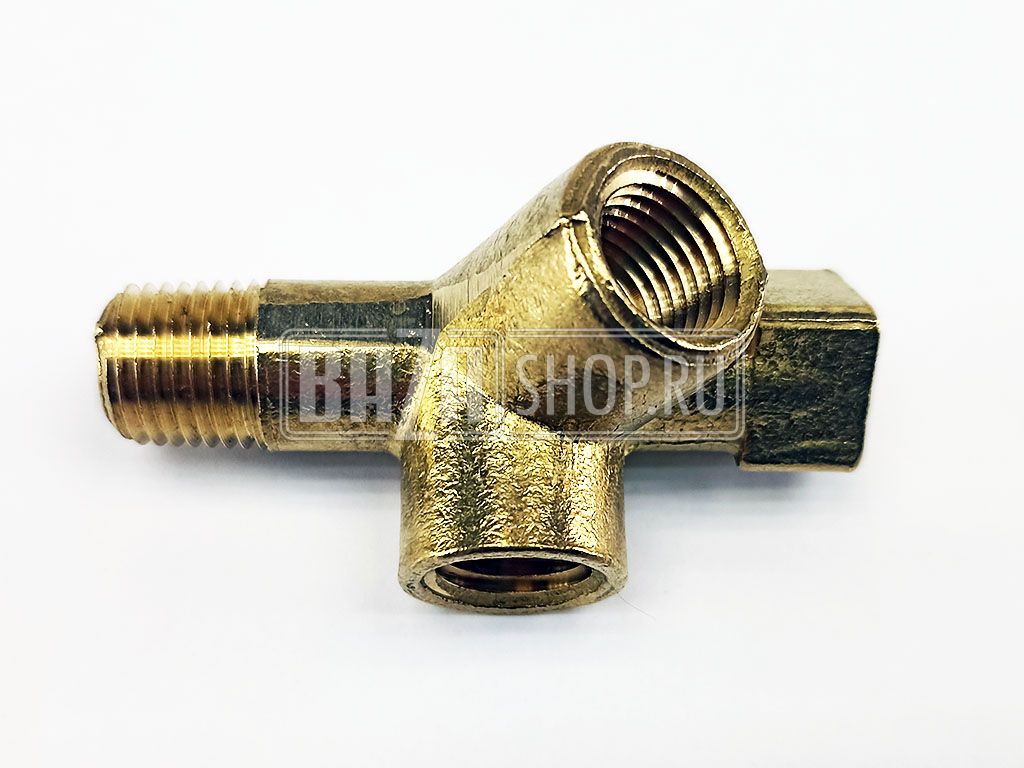 Тройник  датчиков давления масла дв.ЗМЗ/УМЗ (штуцер) Соболь, Волга, ГАЗель, Садко "ГАЗ" / 53-3829420-01 (ООО"Арзамасский литейно-механический завод "Старт")