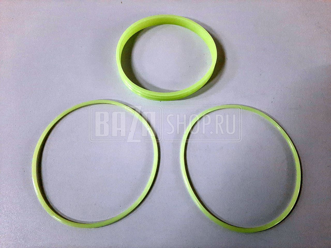 Кольцо  уплотнительное гильзы дв.ЯМЗ 236 МАЗ (КОМПЛЕКТ 3 шт.), зеленый силикон (Балаково) / 236-1002023/24/040