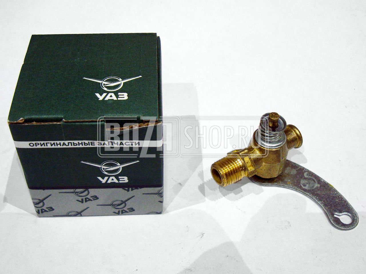 Кран  радиатора и блока УАЗ, ГАЗ, ПАЗ сливной (длинная тяга, ПС7-2-0) "УАЗ" / 3151-1015308-01