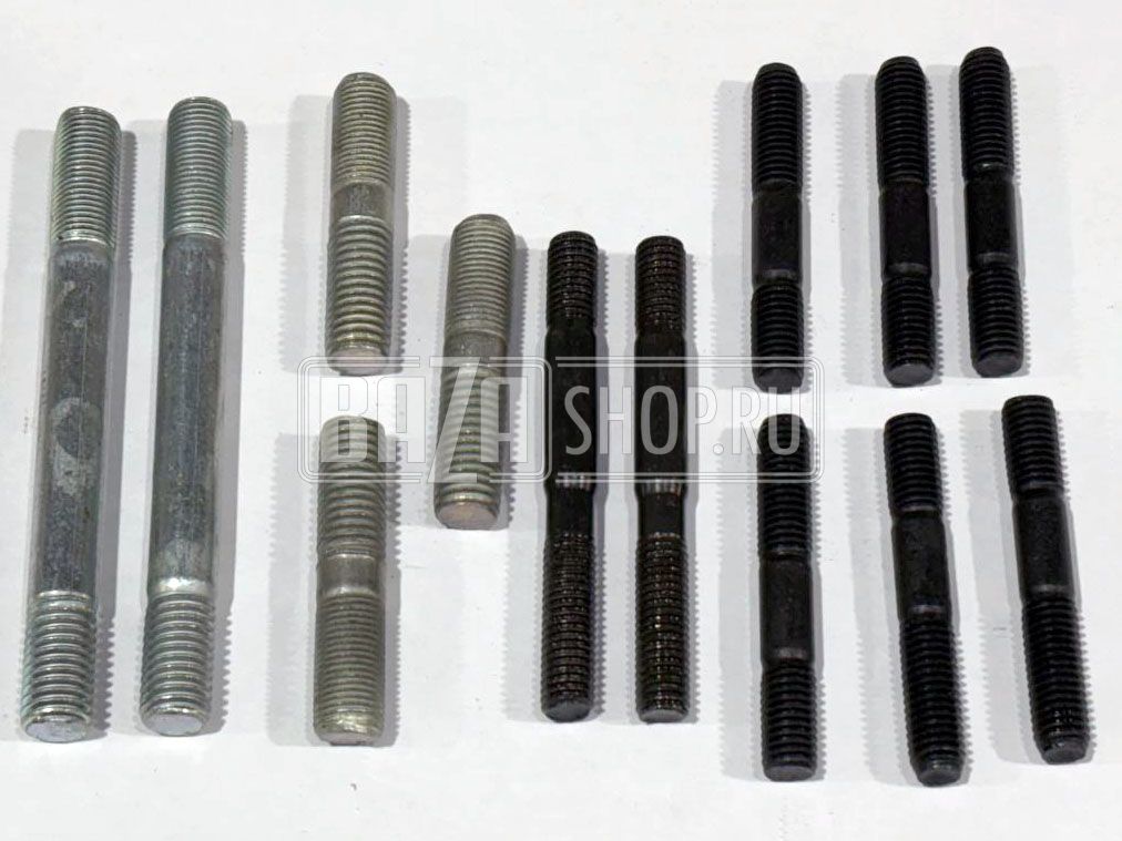 Комплект крепежа головки блока УАЗ 409, ГАЗ 405 дв. ЕВРО-2 (ШПИЛЬКИ) "АДС" / №126 в упаковке